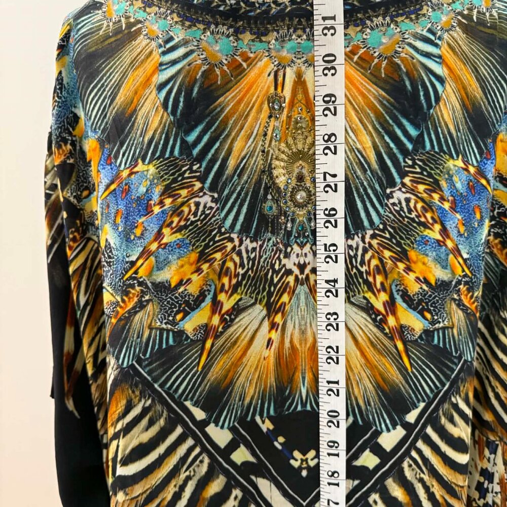 CAMILLA Lost Paradise Silk Short Lace Up Kaftan | Crystal Embellished | $549 - Picture 7 of 12